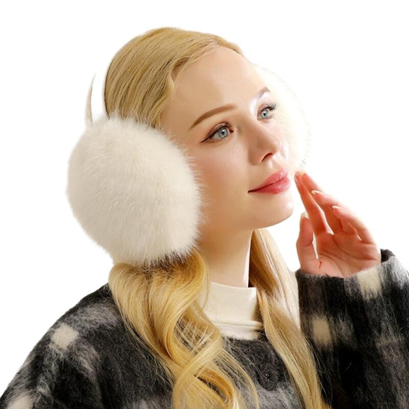 寒冷地用耳保護イヤーマフ アウトドア活動用の毛皮のようなイヤーカバー 28TF