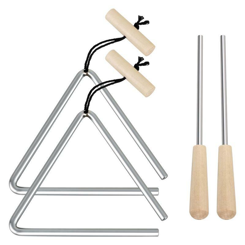 Triangoli a percussione manuale strumento a mano musicale in acciaio campana a percussione a triangolo in acciaio con percussioni per l'educazione al ritmo
