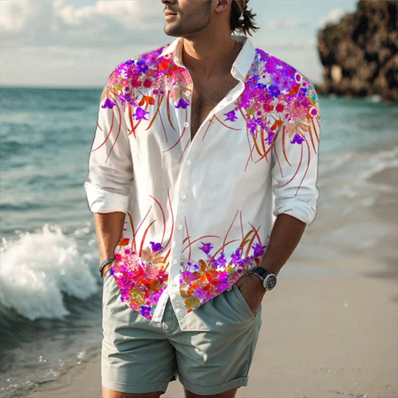 Распродажа 2024, высококачественные модные облегающие рубашки с 3D принтом для мужчин, высококачественные повседневные рубашки с длинным рукавом, женская мягкая фабрика