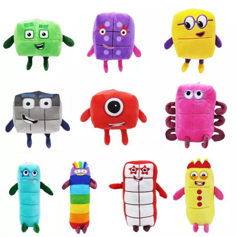 Cartoon Number Plush Doll Figurines Educational Number Stuffed Movie TV Sereis Kids Gift Party Favors kawaii decor 14-30cm