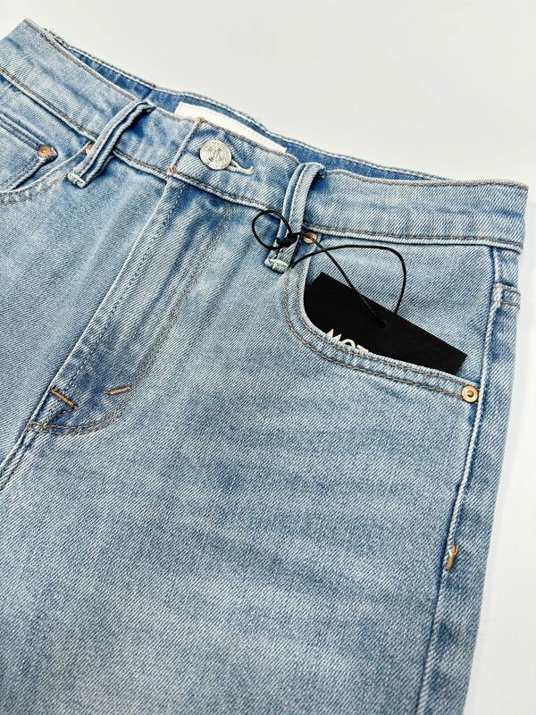Jeans Stretch Slim de mulher, cintura alta, calça jeans reta, casual, Lady, novo, 2023