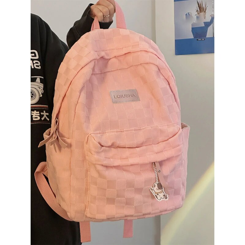 Women's Cute Backpack Solid Color Lightweight Cute Travel Backpack for College and Workplace