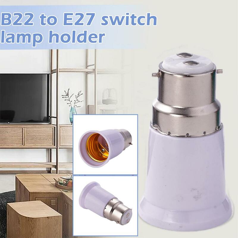 Convertidor de enchufe B22 a E27, Material ignífugo, adaptador de soporte de luz de lámpara, tipo de Base, convertidor de bombilla S6X6