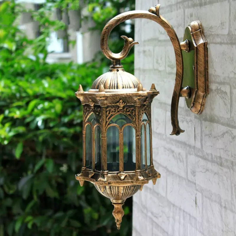 Najnowszy popularny retro zewnętrzna ściana światło korzystne lampa kinkietowa w stylu europejskiej willi wodoodporne zewnętrzne oświetlenie ogrodowe drzwi WF1022