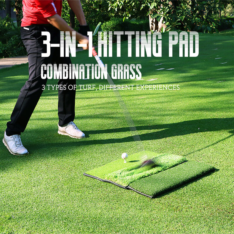 Tapis d'entraînement de Golf Portable 24x24 pouces, pour détection de Swing, batte, aide à la pratique du Mini Golf, jeu et cadeau pour la maison, le bureau et l'extérieur