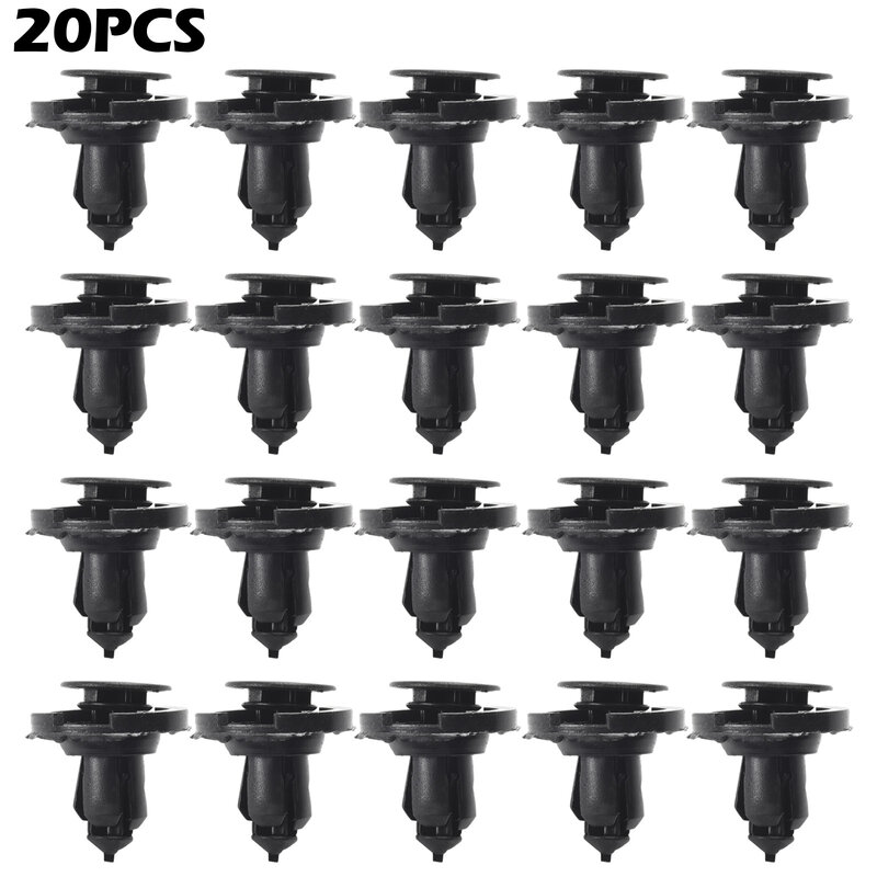 High Quality Easy To Install Brand New Trim Clips Fasteners 20PCS 909140055 Moulding Clips Plastic Push Type Rocker