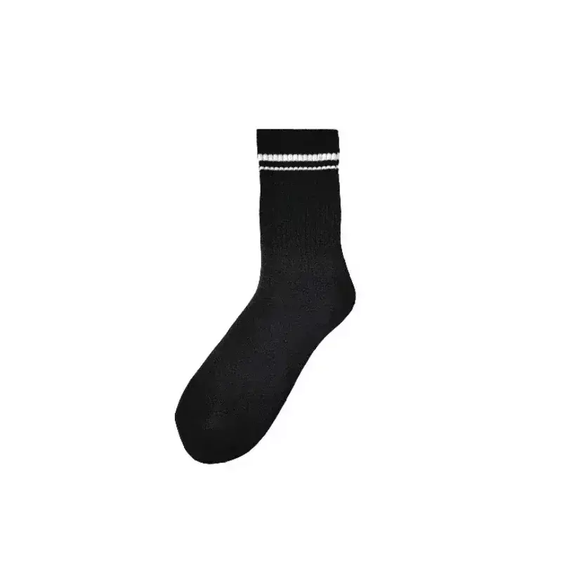 LO Yoga-Chaussettes mi-longues pour le sport, chaussettes de mollet rayées classiques, chaussettes décontractées pour le basket-ball, le tennis et le football