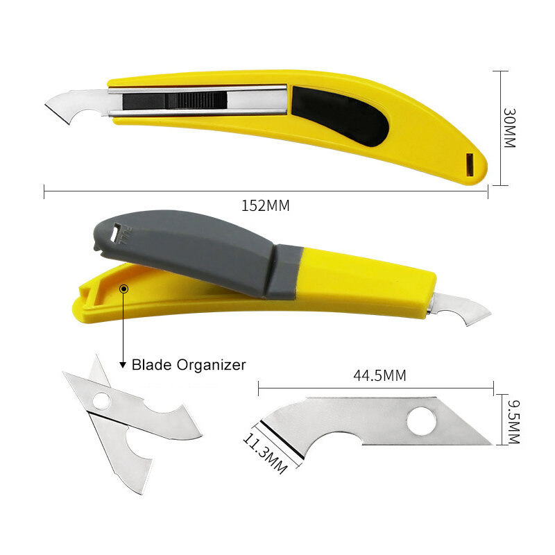 Perspex-gancho de corte acrílico, herramienta de corte con 3 hojas de repuesto, hoja de cuchillo, acero, reparación de plexiglás, tablero orgánico manual, DIY