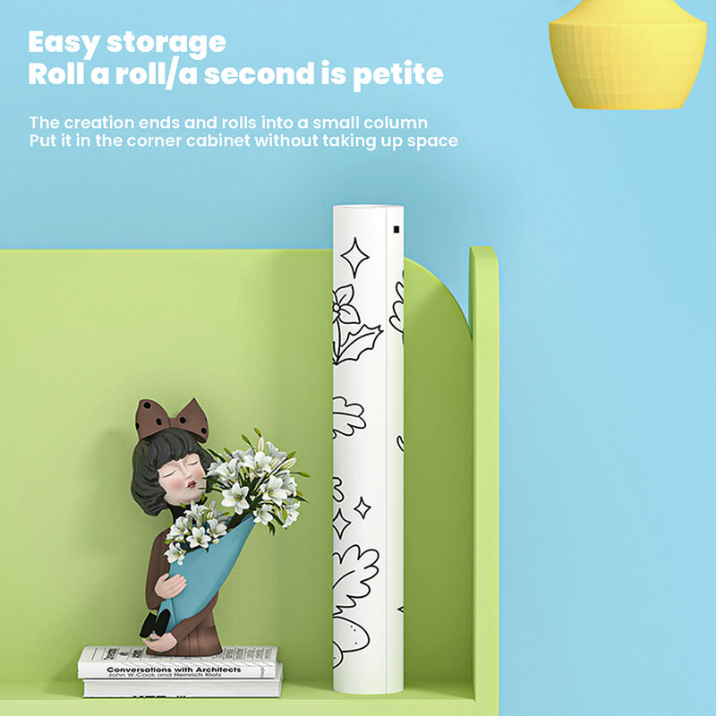 Wall-Sticking duży obraz papier długa rolka bezpieczny kolor papier wypełniający zabawka dla chłopca dziewczyna prezent