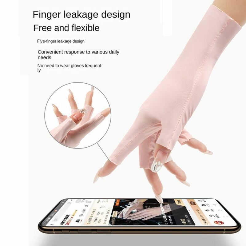 Protect Finger Skin Sunscreen Gloves Led Lamp Anti -Uv Rays Nail Art Mittens Nail Uv Protection Radiation Proof
