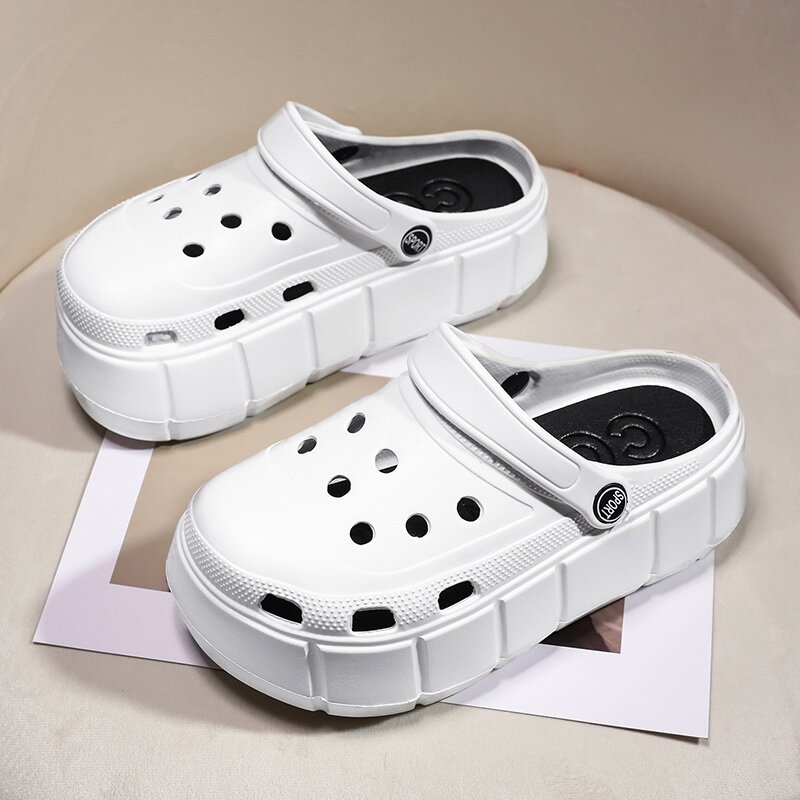 Bathroom Non-slip Slippers Women Sandals Hole Shoes Home Indoor Garden Beach Slippers Flat Woman Slippers Wading Soft Shoes