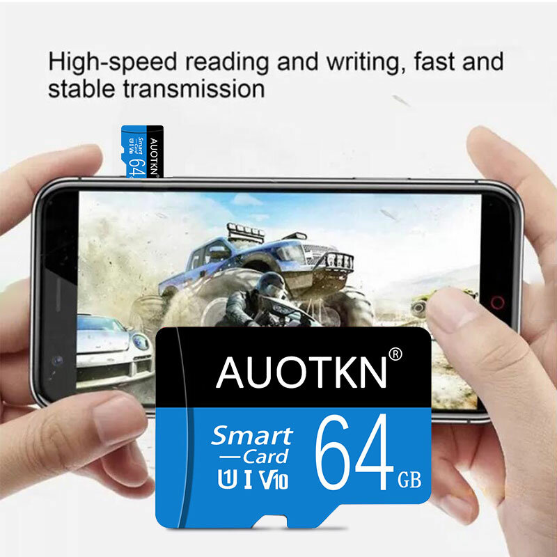 AuoTKN 플래시 메모리 카드, Class10 마이크로 tf SD 카드, 휴대폰 태블릿용 256GB, 128GB, 64GB, 8GB, 16GB, 32GB