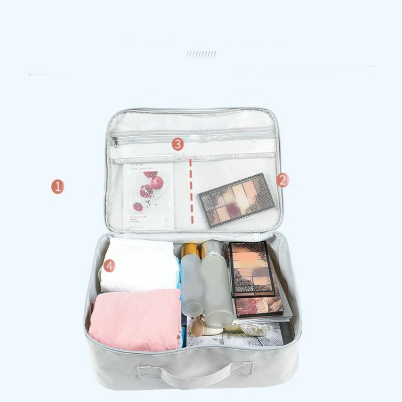 Bolsa de viaje con estampado de dibujos animados, bolso de mano de PU, equipaje portátil conveniente, bolso de almuerzo de gran capacidad para estudiantes
