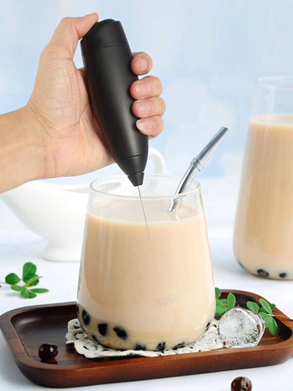 Ręczny bezprzewodowy Blender elektryczny spieniacz do mleka ubijaczka, rózga do kawy trzepaczka do jajek Mini spieniacz do mieszadełka Cappuccino