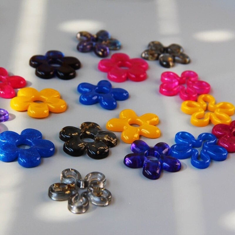 Kristall-Blumen-Charm-Silikonform für DIY-Halskette, Schmuck, Basteln, exquisite handgefertigte Blumen-Anhänger-Harzform R3MC