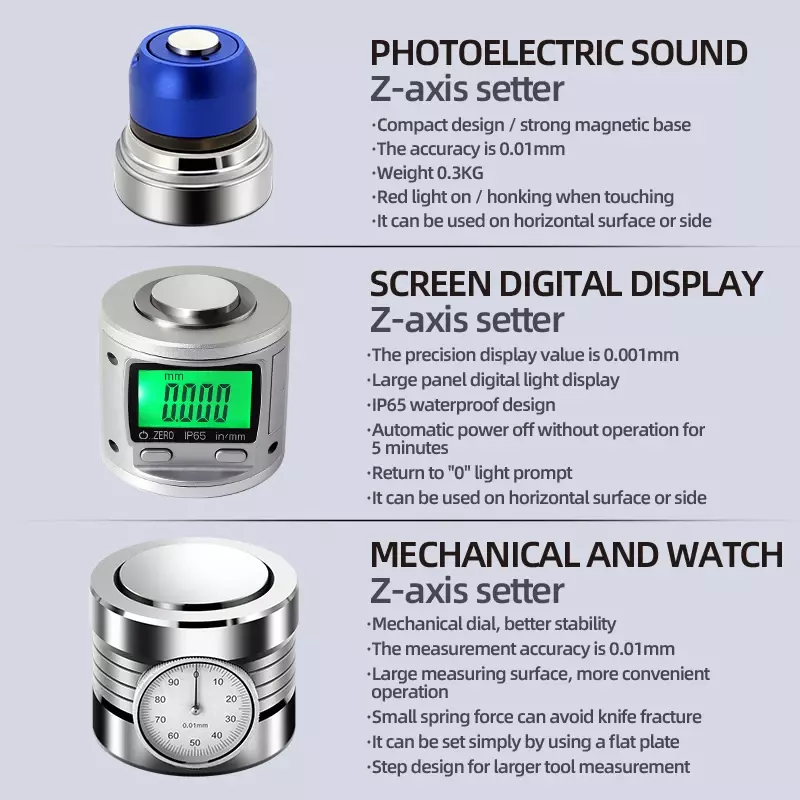 Axis Setter com Medidor, Ferramenta Fotoelétrica, Zero Setter, Zero Setter Gauge, Digital Magnético