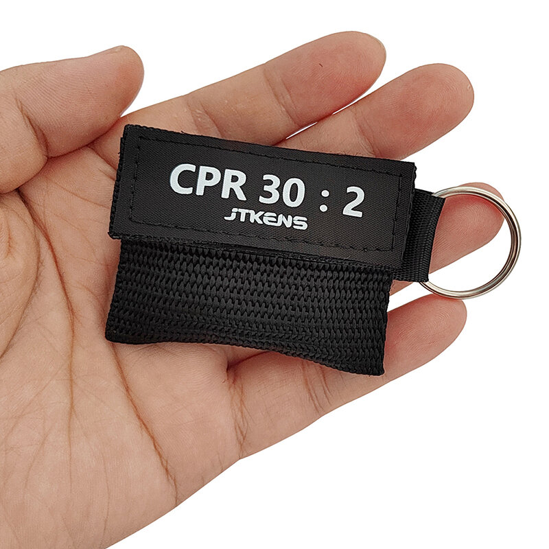 1PC CPR Beatmungs Notfall Maske Eine Weg Ventil Atemschutz Maske First Aid Kit Schlüssel kette