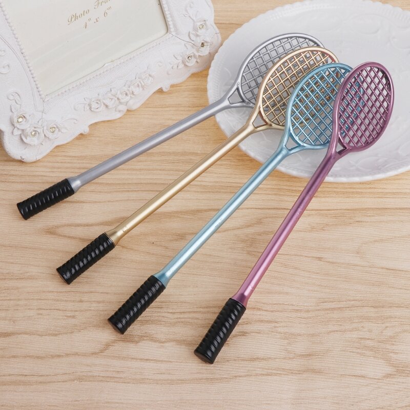 Mini Badminton Racket Kit, Forma Slime, Jogo De Solo De Cristal, Caneta Gel