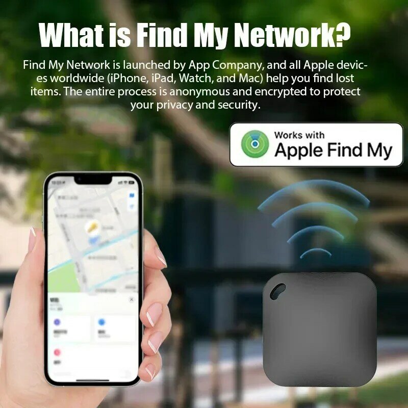 Inteligente Bluetooth GPS Tracker, Funciona com Find My App, Anti Perder Lembrete Dispositivo para iPhone, Localizador de Substituição, MFI Avaliado