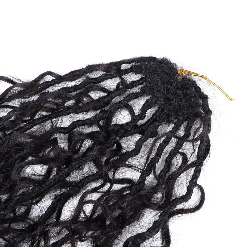 Orientfashion Human Hair With Synthetic Dreadlock For Women Box Braids Bohemain Brading 28inch 80pcs