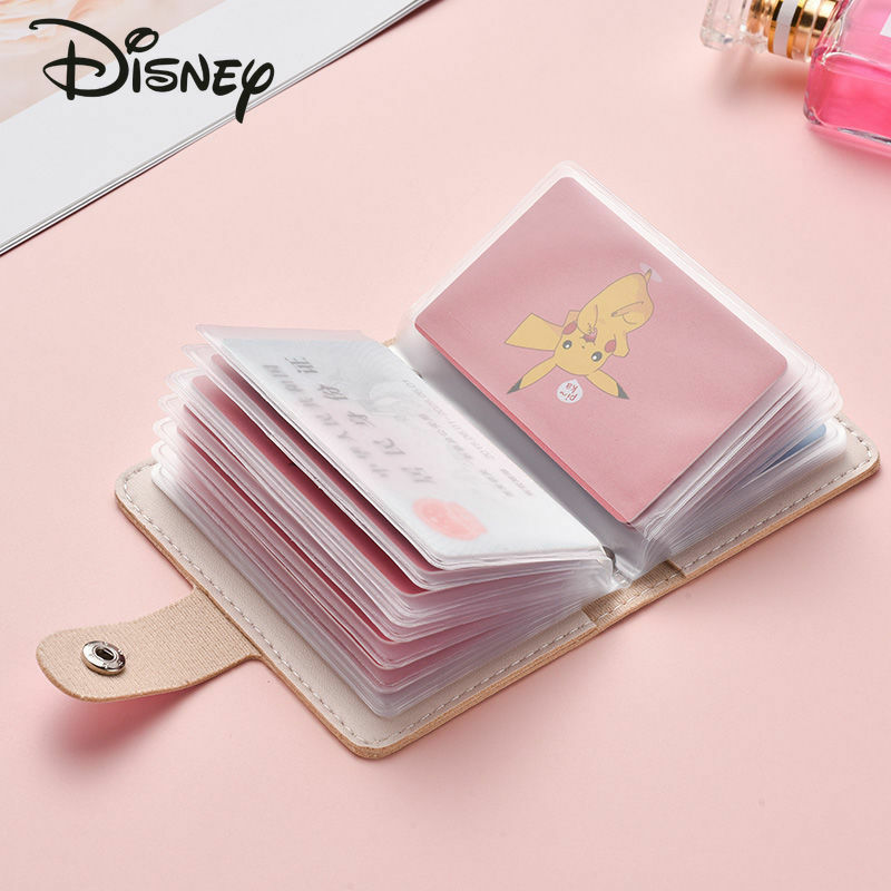 Disney-Multi Slot Bolsa de armazenamento de cartão de crédito para mulheres, estojo de cartão popular, multifuncional, alta qualidade, nova