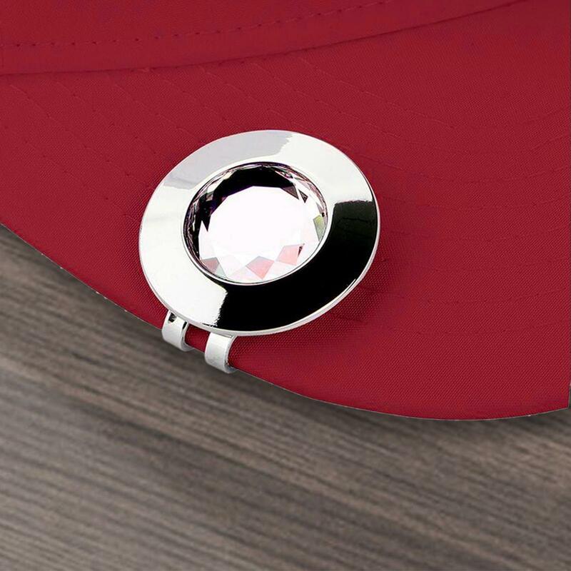 Golf Ball Marker Hat Clip Compact Premium Cap Clip with Magnetic Ball Marker Golf Course Accessories for Golfer Adult Golf Gift