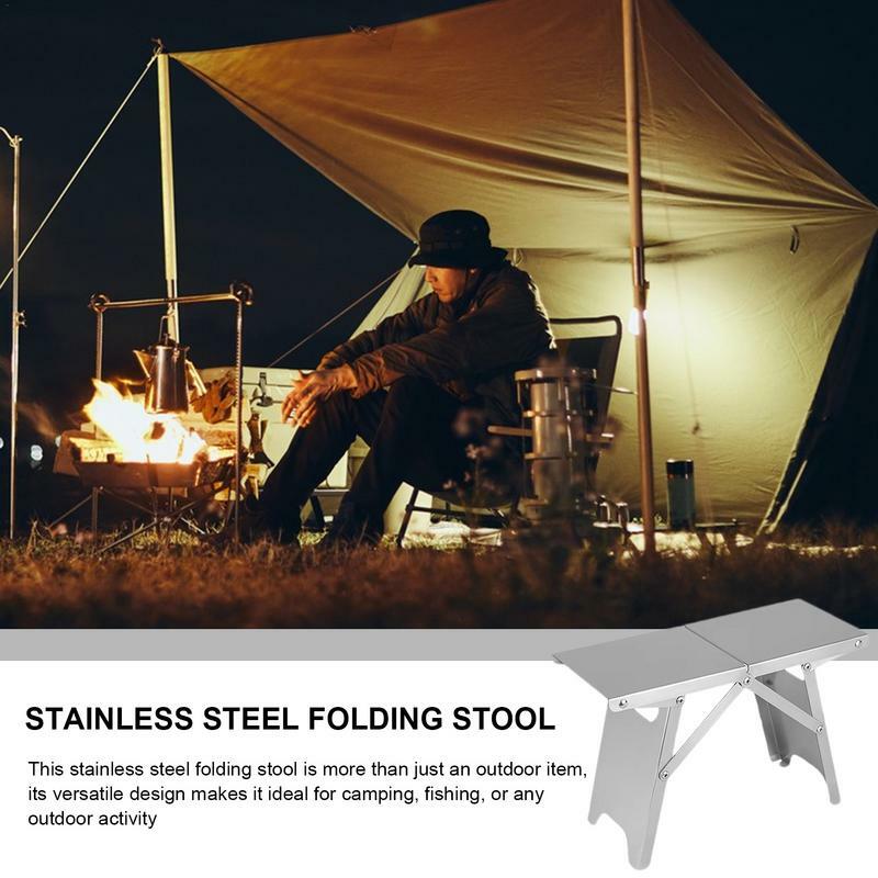 Folding Stool Portable Fold Up Camping Stools Mini Camping Beach Ultra-Light Outdoor Storage Stool With 100kg Load Capacity For