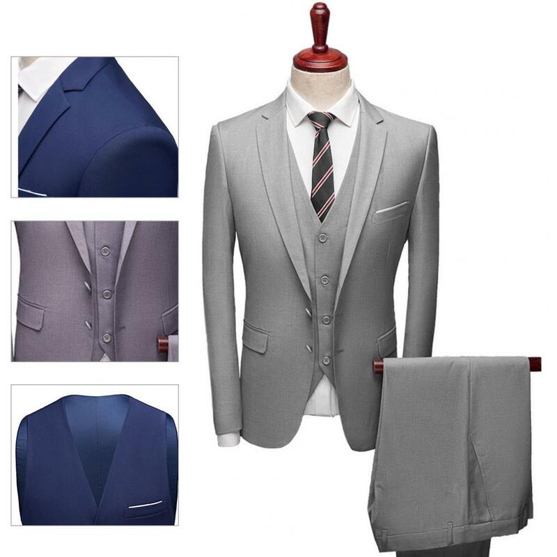 Świetny garnitur biznesowy Wszystko dopasowane Garnitur formalny Slim Fit Oddzielne proste spodnie Miękki garnitur Oddzielny na bankiet