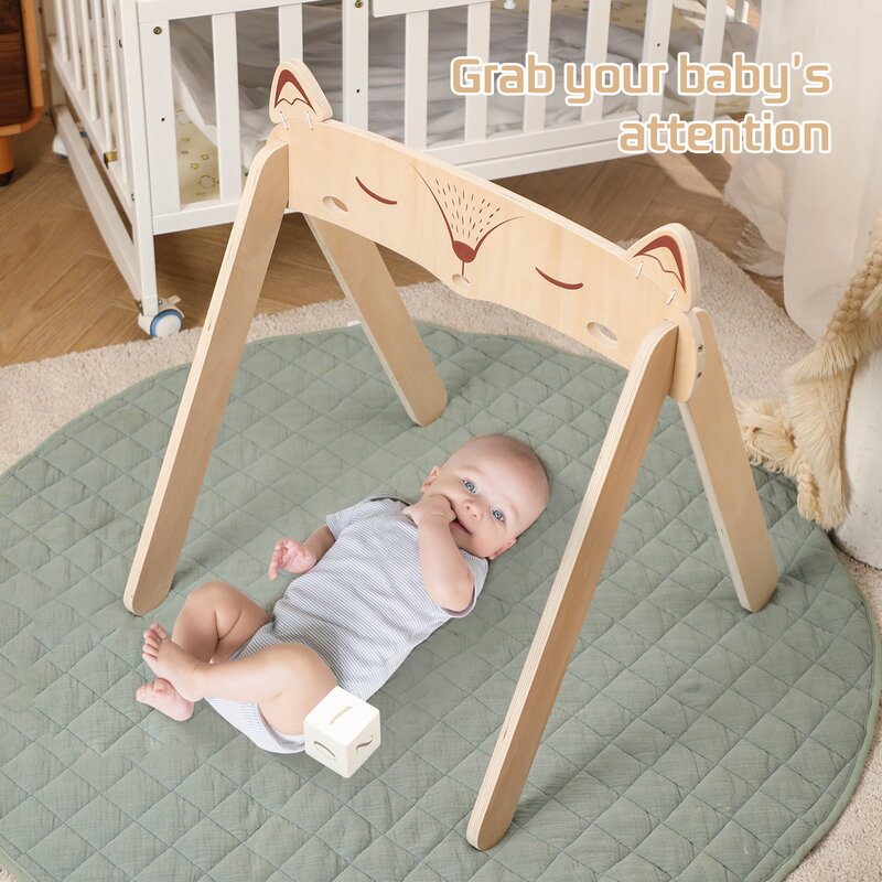 New Play Gym Frame Baby Activity Wooden Fitness Frames Play Gym Mobile Baby Room Decoration Newborn Baby Room Decorations Toy