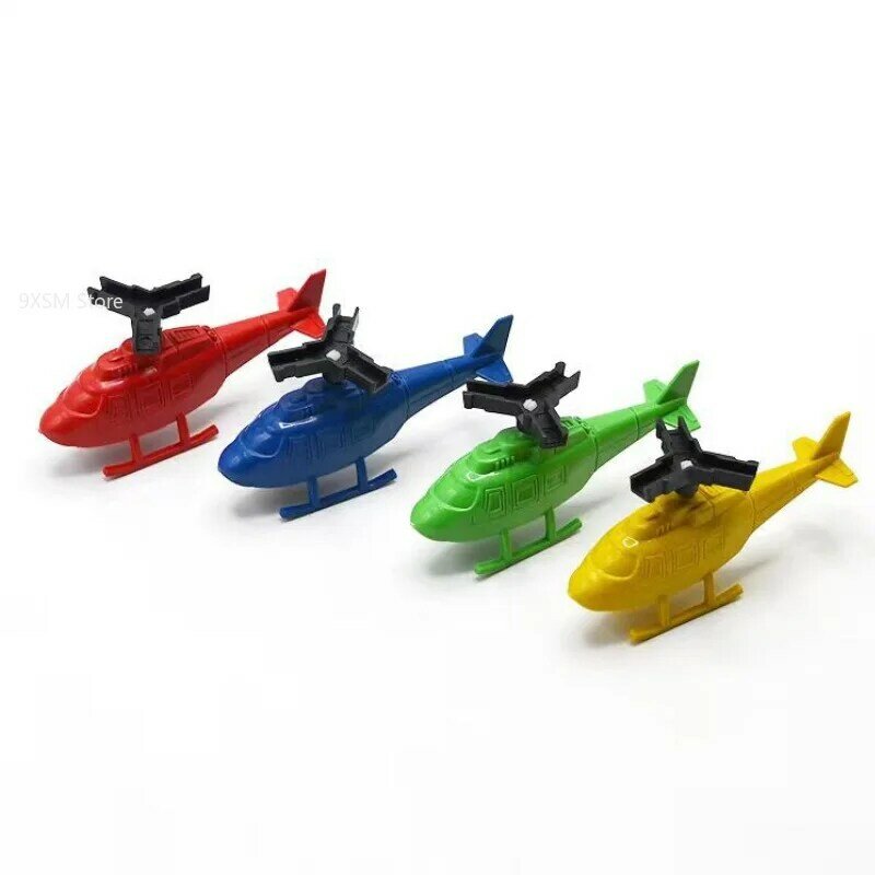 Aviation Model Copter Handle Pull Line Helicopter Plane Outdoor Toys for Kids Playing Drone Drawstring Plane Children's Day Gift
