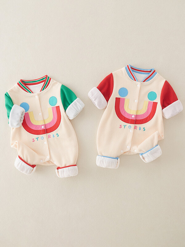 AYNIGIELL Spring and Autumn New Baby Clothing Set Cartoon Baby jumpsuit High quality Children's Outgoing Rompers