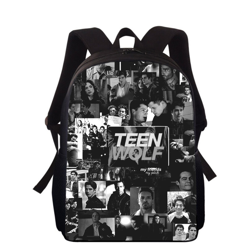 Детский рюкзак с 3D-принтом Teen Wolf 16 дюймов, ранцы для учеников, школьные сумки для книг