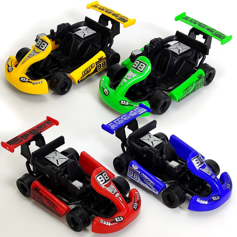 Pull  Back Car Toy Colorful Cartoon Racing Model Children Educational Play Vehicle Game