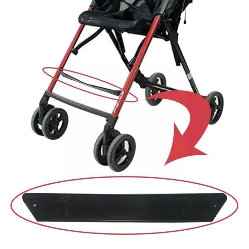 Wózek dziecięcy antypoślizgowy podnóżek pedał wózek akcesoria antypoślizgowy podnóżek wózek kompaktowy lekki czarny dziecko