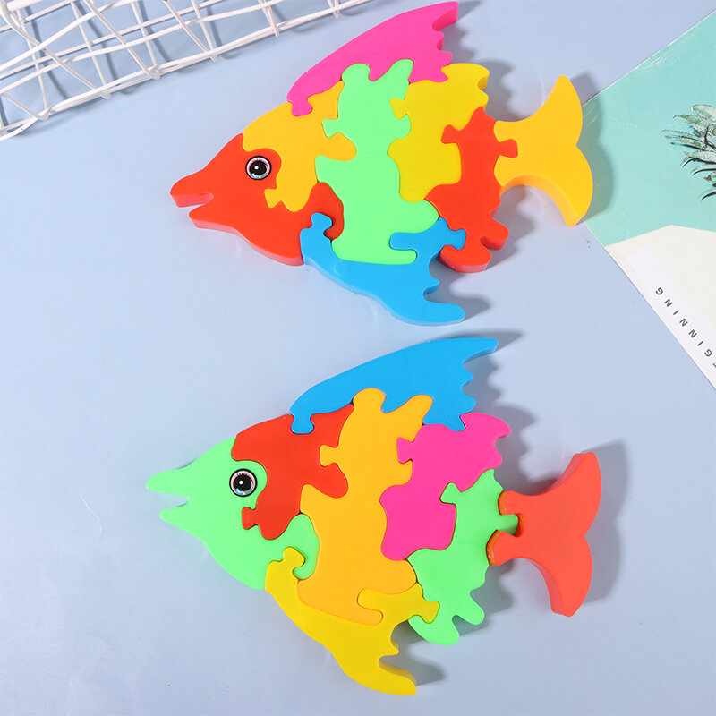 Colore pesce Jigsaw Puzzle animale Puzzle giocattoli studenti fatti a mano pesce Puzzle giocattolo regalo per bambini