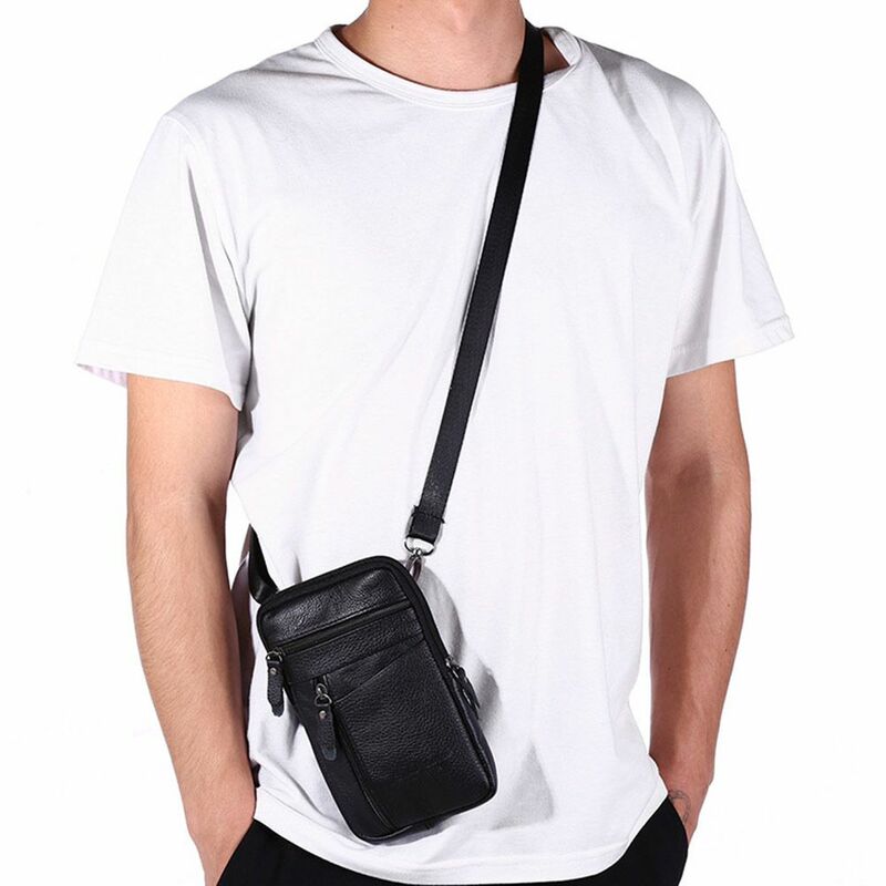 Waterproof Sport Card Holder Phone Pouch Bags Shoulder Belt Bag Waist Bag Leather Belt Bum