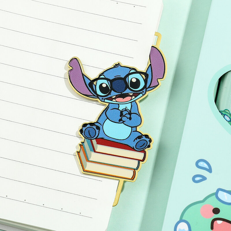 Cute Stitch Book Marks Cartoon Anime Fans Gifts Collect Metal Bookmarks Gifts From Parents to Kids Toys for Students Stationery