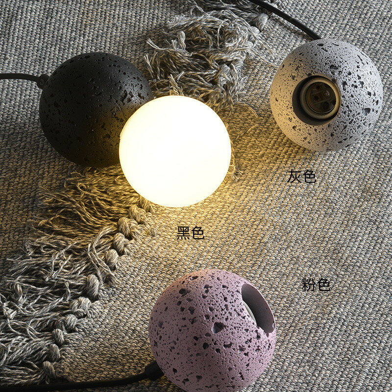 Lámpara colgante de bola de cristal de piedra moderna para comedor, sala de estar, dormitorio, decoración Led interior, accesorio de iluminación de suspensión