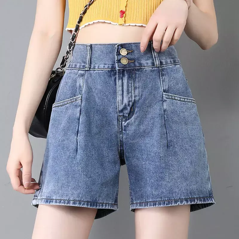 Shorts Dames Hoge Taille Denim Shorts Zomer Losse Ropa Mujer