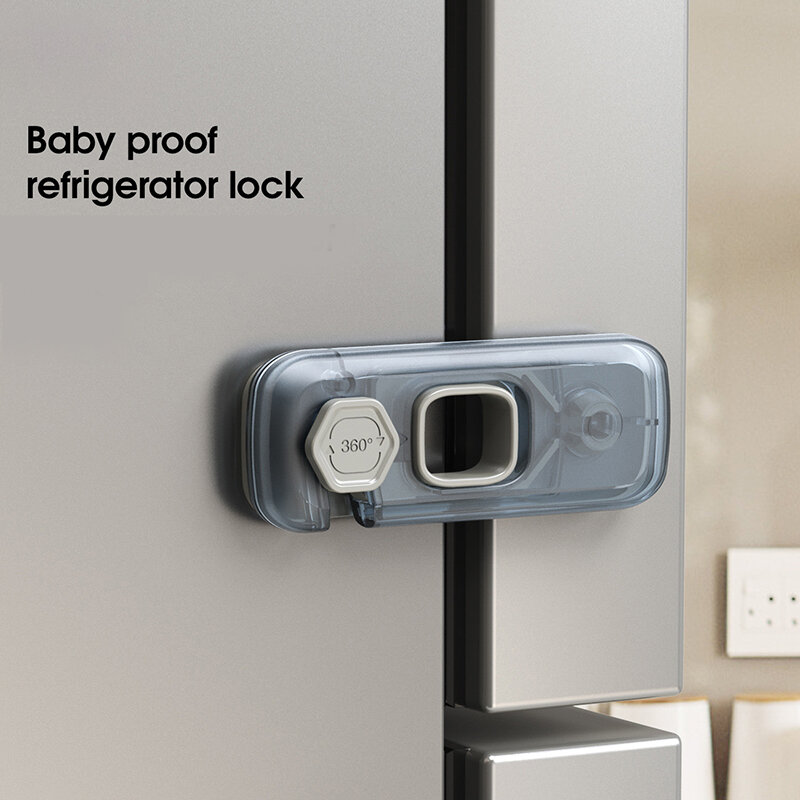 冷蔵庫と冷凍庫のドア用の冷蔵庫のロック,子供と赤ちゃんのためのキャビネットの安全ロック,1個