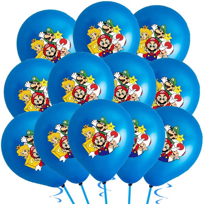 Super Mario Bros Latex Luftballons Geburtstags feier Dekoration Baby party Party liefert Cartoon Anime zum Feiern von Geburtstags geschenken