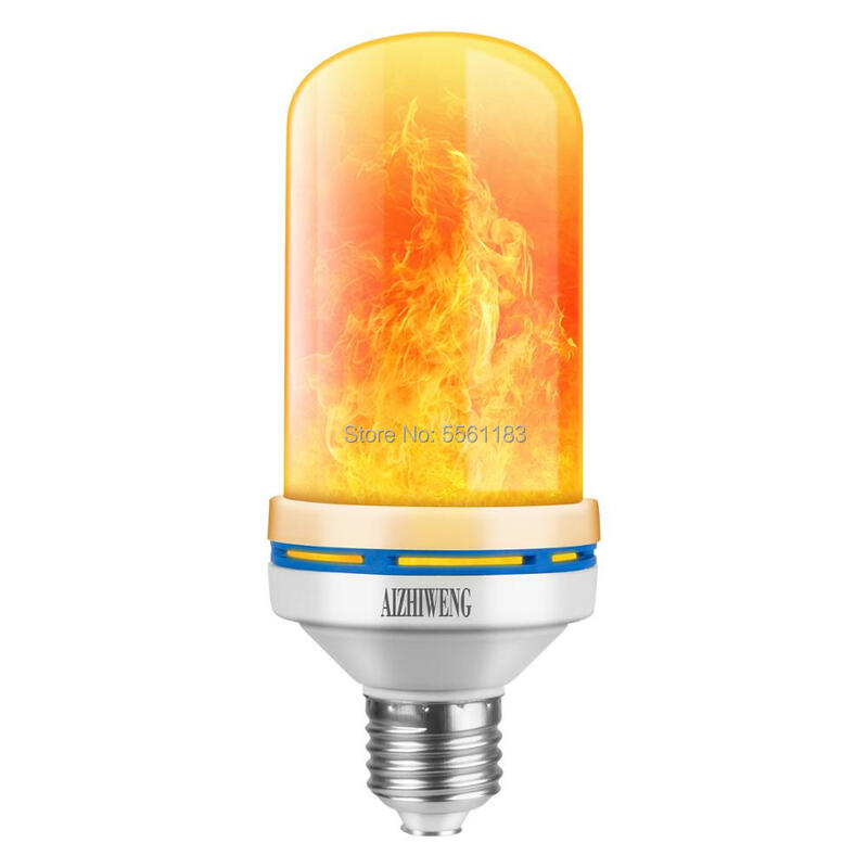 Bombilla de llama (paquete de 2), bombillas LED de efecto de llama con llamas falsas parpadeantes realistas invertidas al revés, 4 modos regulables