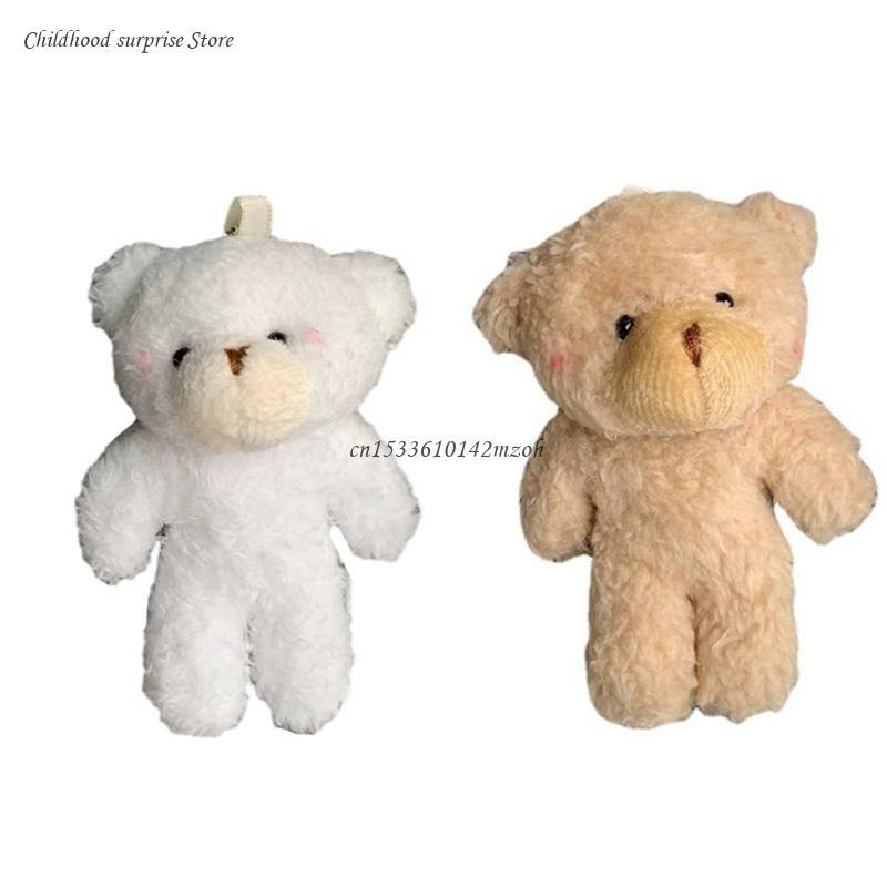 Mini urso pingente brinquedo pelúcia urso boneca chaveiro mochila pendurado decorações presente da criança dropship