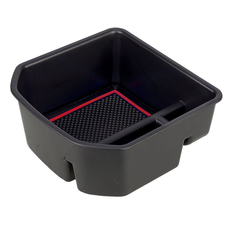 Car Center Armrest Storage Box Organizer Tray Black With Red Line Fit for VW T-Roc 140TSI X Sport 110TSI Style 2020