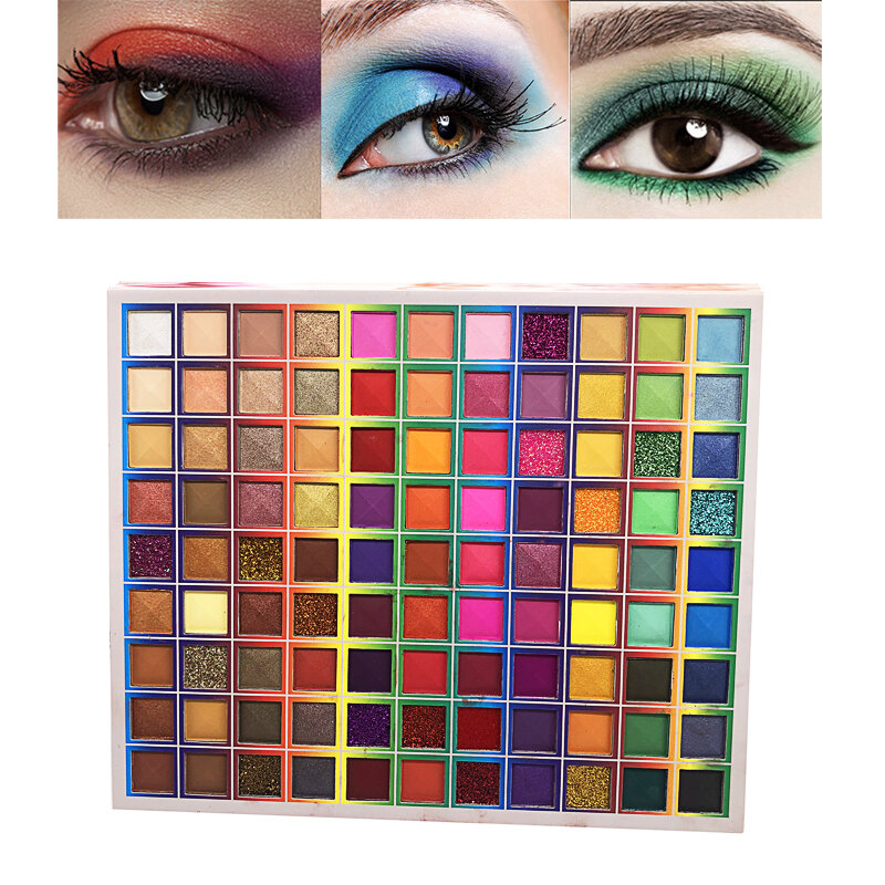 Colori Glitter Eyeshadow Palette Matte Sweatproof Easy to Carry Eye Shadow Eye Pigments Long Lasting Cosmetic Women