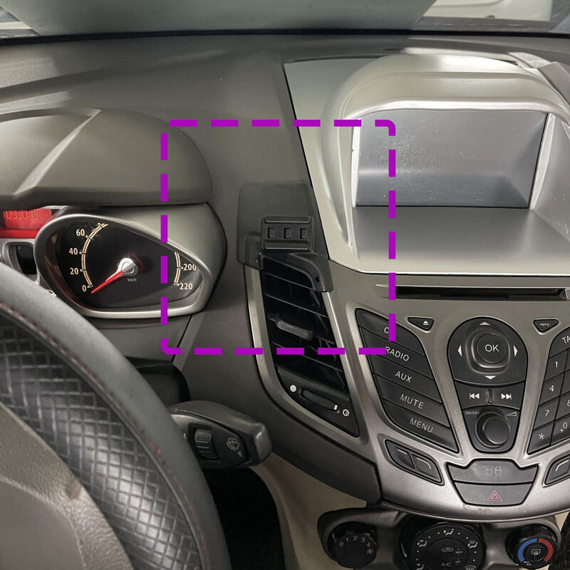 Per Ford Fiesta 2009 2010 2011 2012 2013 2014 supporto per telefono da auto Base staffa fissa speciale accessori interni di ricarica Wireless