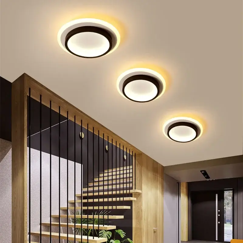 Moderna luz de teto LED para corredor, candelabro para corredor, varanda, escadas, vestíbulo, quarto, banheiro, luminárias internas, brilho