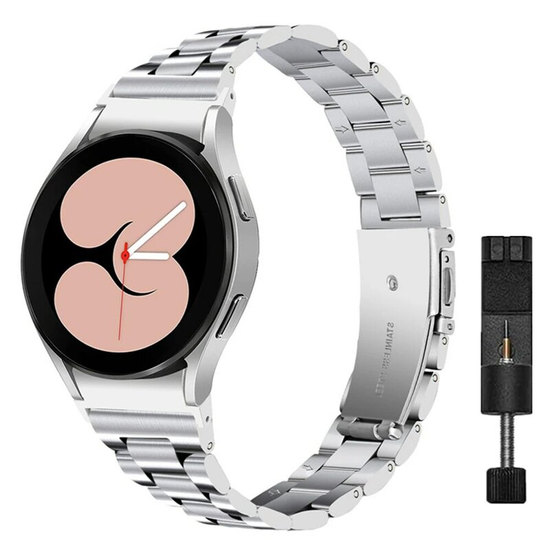 Feminino sem lacunas pulseira para samsung galaxy watch4 40mm 44mm banda fina pulseira de aço inoxidável para galaxy watch 4 clássico 42mm 46mm