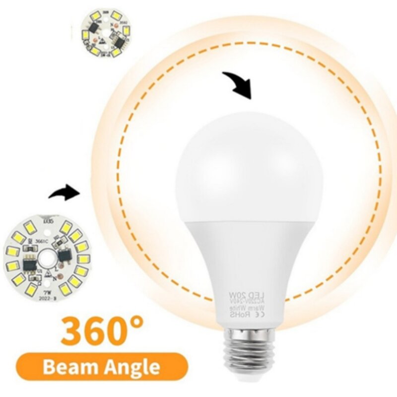 UooKzz-Plaque de Source de Lumière pour Ampoule LED AC 220V, Spot à Puce, Circulaire, SMD