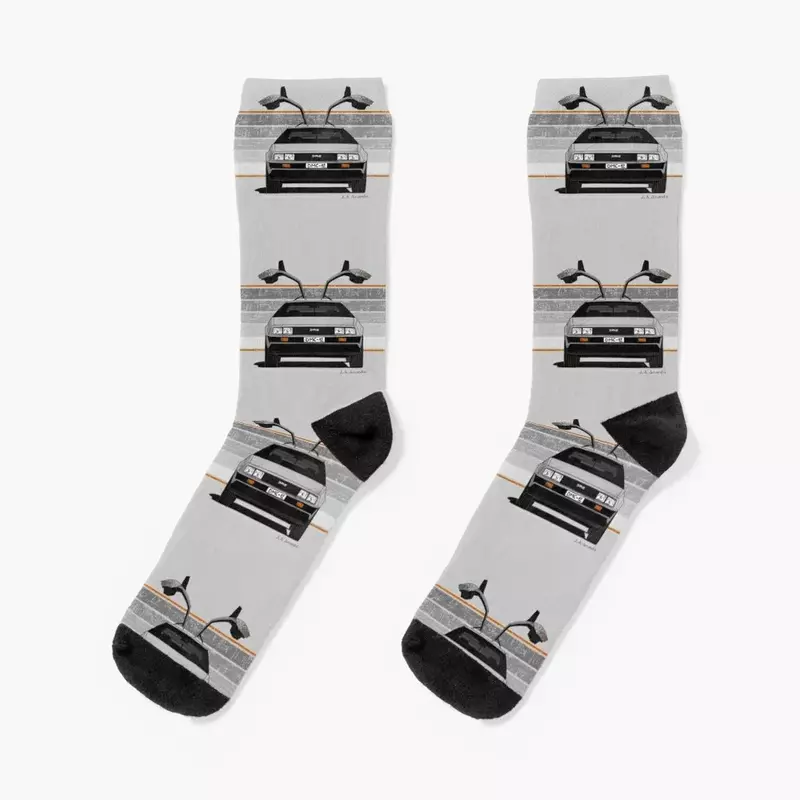 Мой рисунок DeLorean, реальные модели носков, новинка, классные противоскользящие мужские носки для гольфа, женские носки